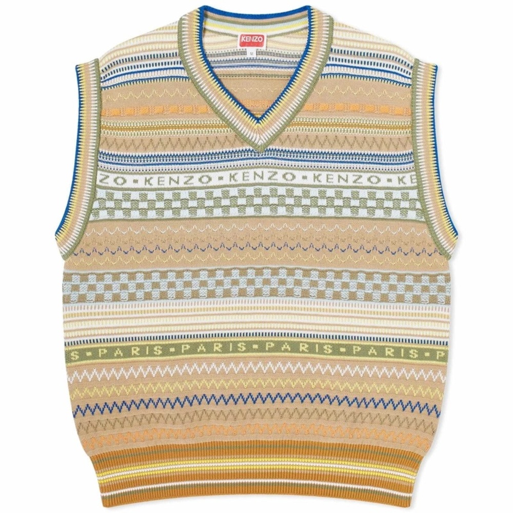 SOLD | KENZO Multicolor Kenzo Paris Fairisle Vest